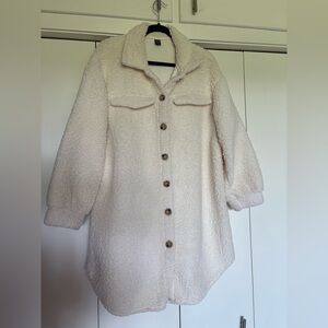 SHEIN Sherpa long length jacket